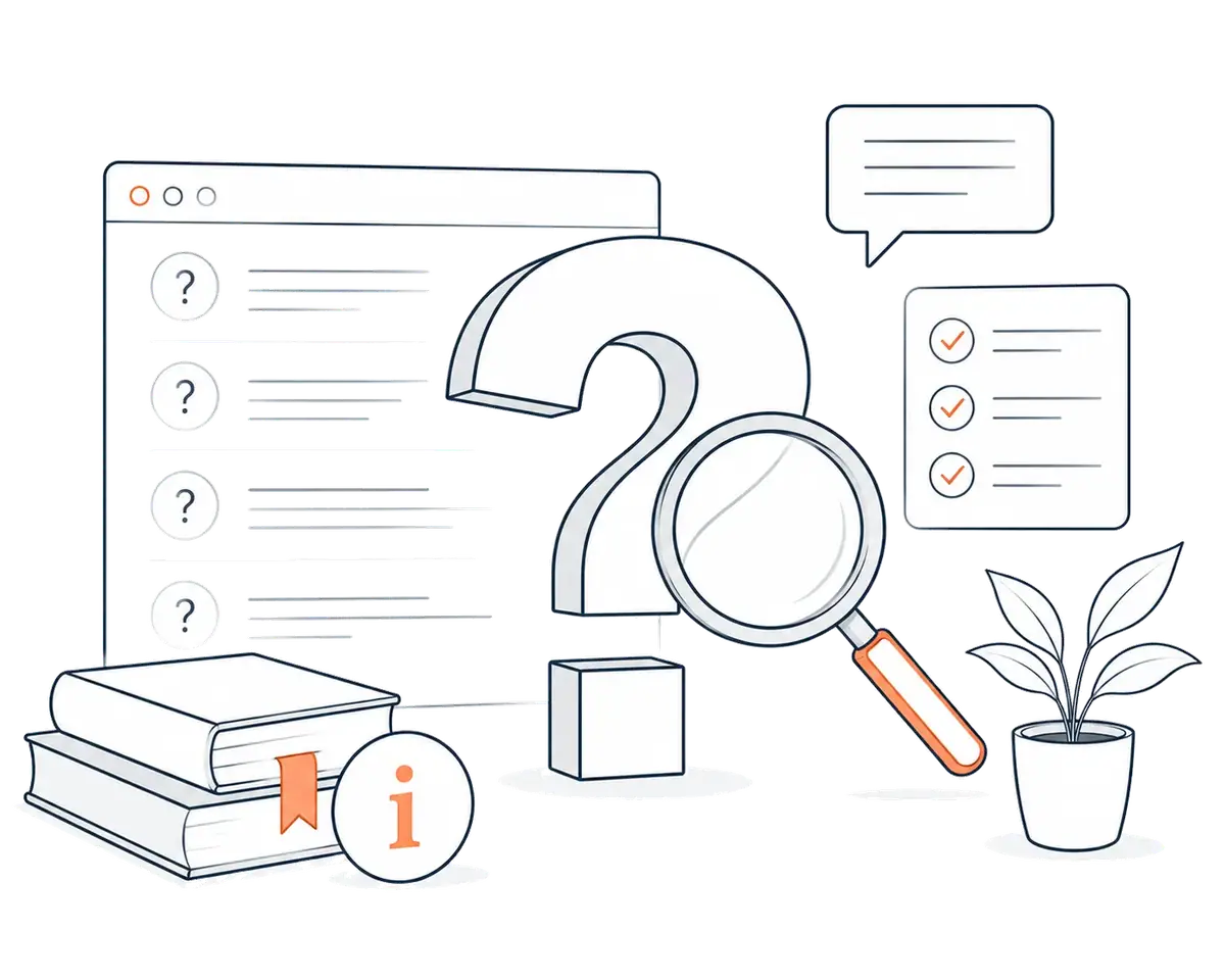 Illustration of someone searching the Captivo guides
