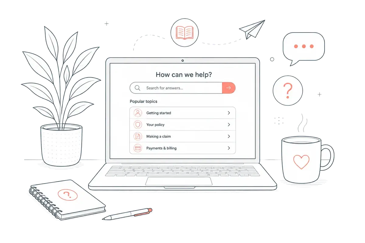 Illustration of the Captivo online help centre