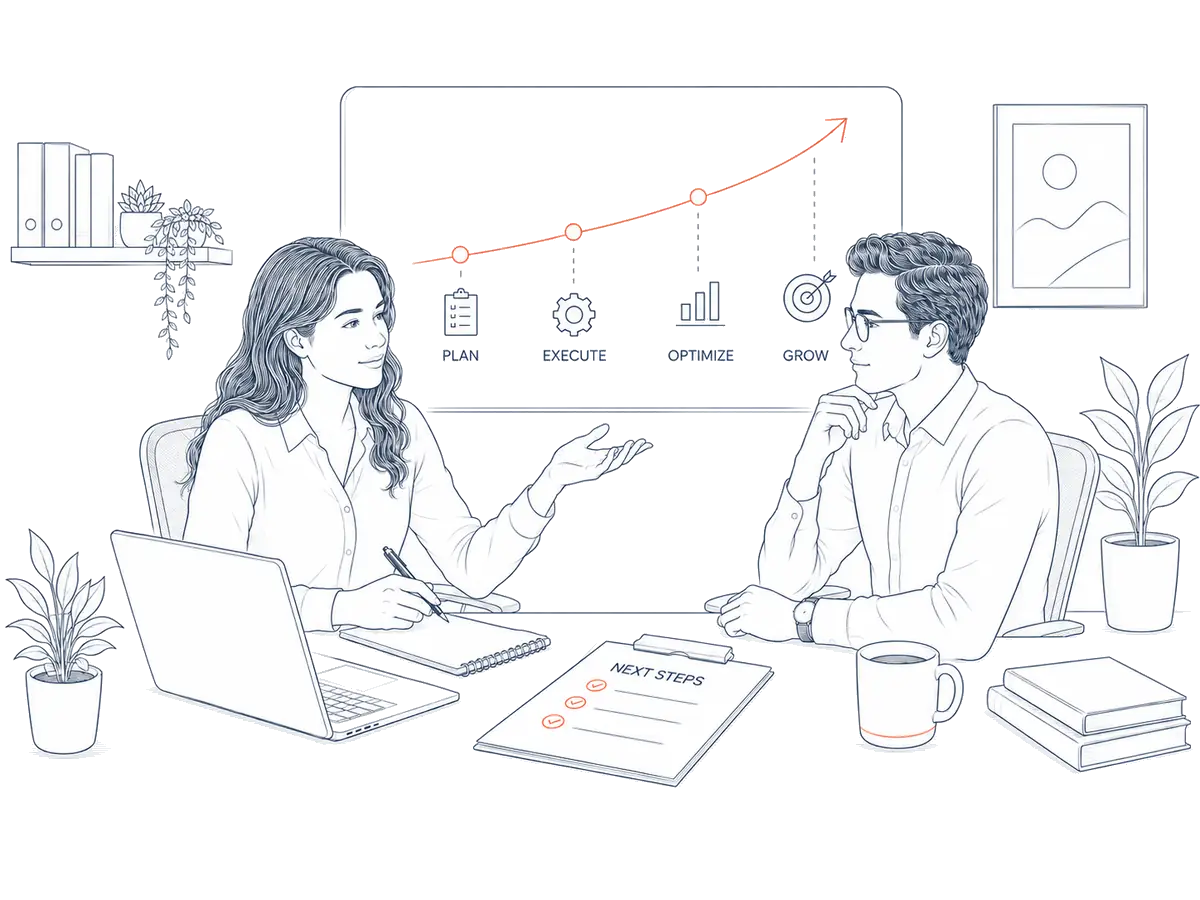 Illustration of a business planning session