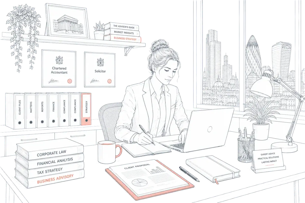 Illustration of an accountant at work