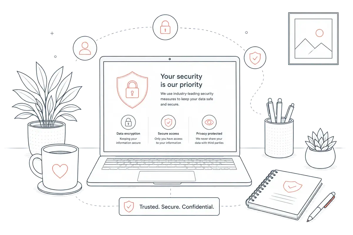 Illustration of a security control panel