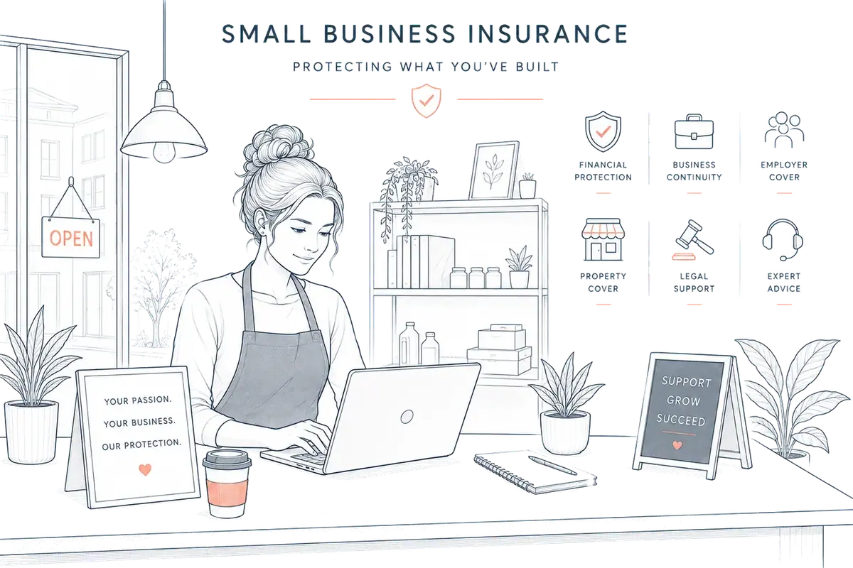 Illustration of a small business shopfront